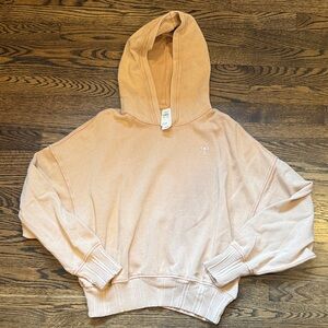 Aerie Women’s Sz Large Cropped Tan Hoodie. Ribbing on sleeves and bottom. NEW!!!